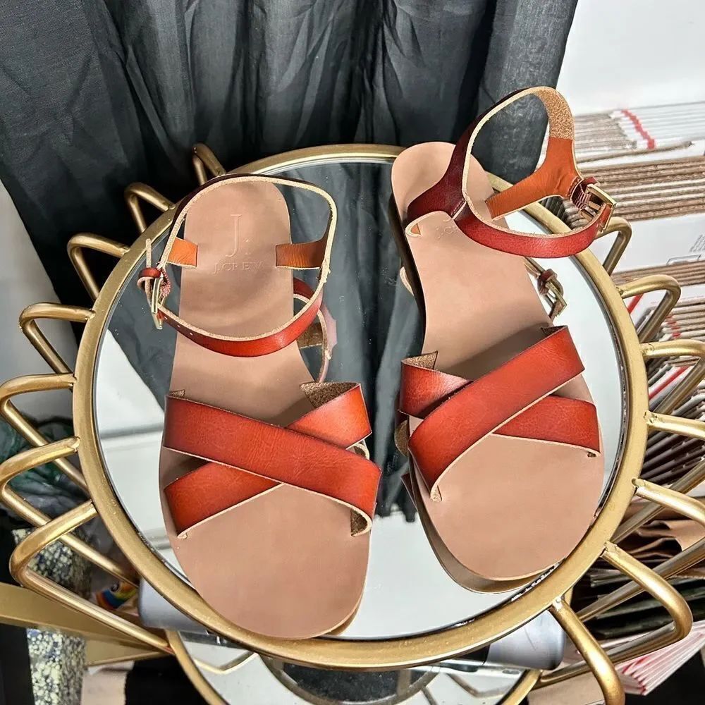 J.Crew Criss cross Flat Sandals.
